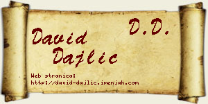 David Dajlić vizit kartica